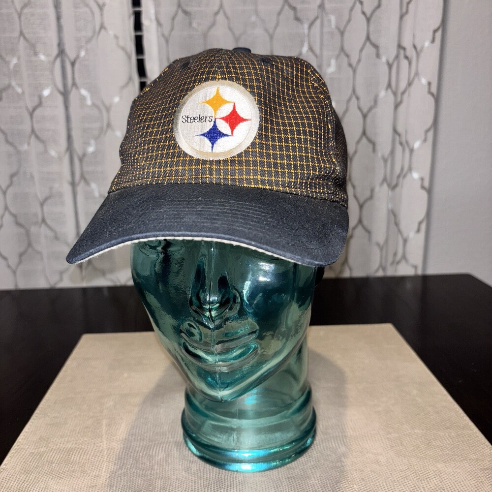 Vintage Pittsburgh Steelers Hat Cap Snap Back Black Yellow Logo 7 NFL Football